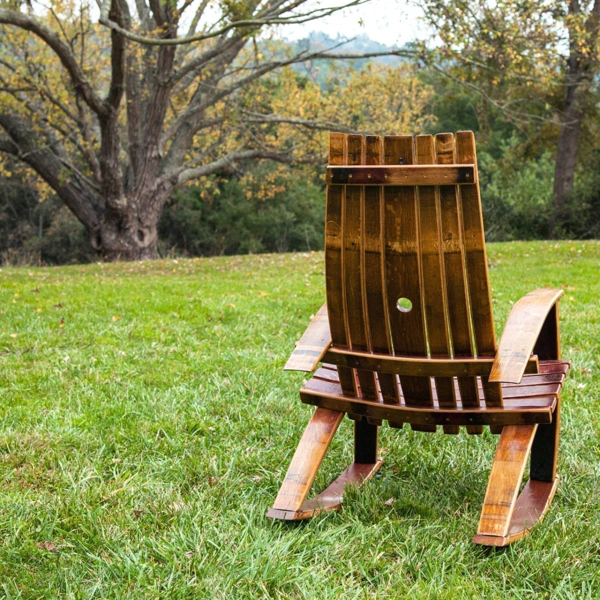 Wine Barrel Rocking Chair - Screen Porch Living