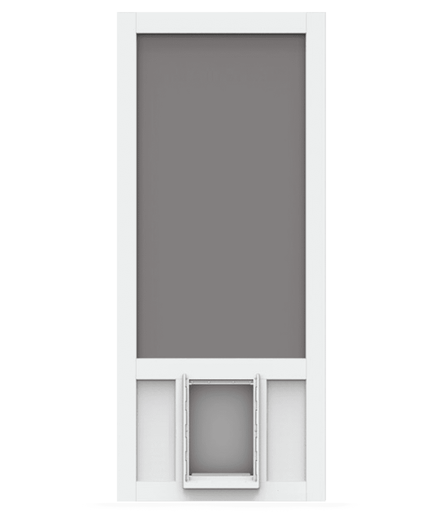 Chesapeake Vinyl Screen Door With Pet Door Screen Porch Living