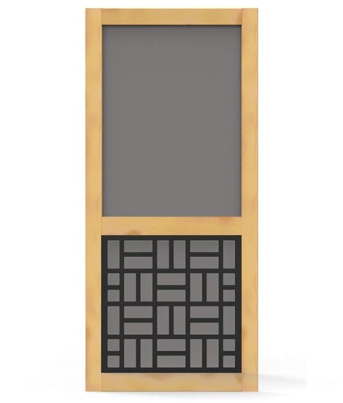 Basketweave Wood Screen Door