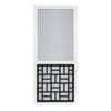 Basketweave Solid Vinyl Screen Door with Black Decorative Insert