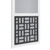 Basketweave Solid Vinyl Screen Door with Black Decorative Insert - Image 3