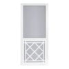 St. Augustine Solid Vinyl Screen Door with White Decorative Insert